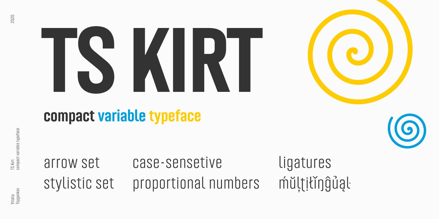 Пример шрифта TS Kirt